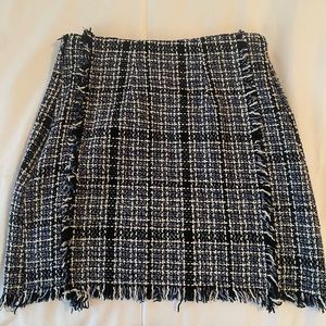 Knit Blue and Black Skirt
